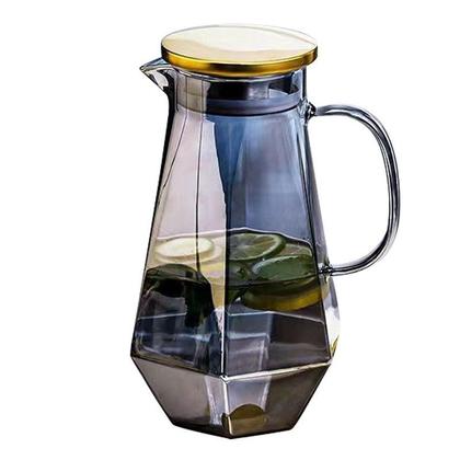 Imagem de Jogo de Xícaras com Jarra Vidro Translúcido Preto 7 Peças Snel Home Conjunto Elegante para Café Chá Bebidas Mesa Posta