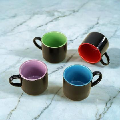 Imagem de Jogo de xícaras de café de porcelana 4 pçs 90ml