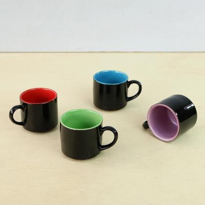 Imagem de Jogo de xícaras de café de porcelana 4 pçs 90ml