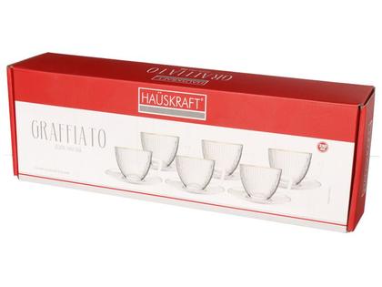 Imagem de Jogo de Xícaras de Chá 230ml Hauskraft Graffiato 6 Peças