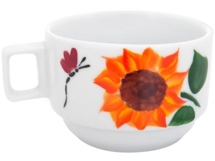Imagem de Jogo de Xícaras de Chá e Café Porcelana 190ml M.A.S. Decorado 6 Peças