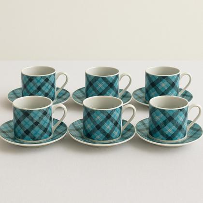 Imagem de Jogo De Xícaras De Porcelana Com Pires Para Café Mesa Posta