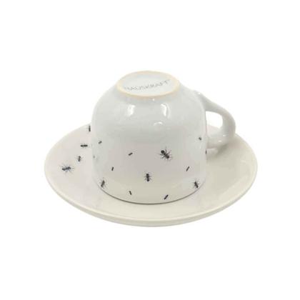 Imagem de Jogo de xícaras e pires café Formiguinha branca 90ml 6 peças