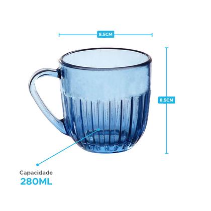 Imagem de Jogo de Xícaras para Chá, Café 280ml Athena 3 Unidades