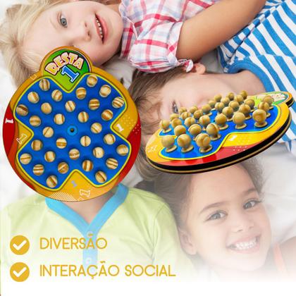 Imagem de Jogo Desafio Resta 1 Brinquedo em Madeira Educativo em MDF