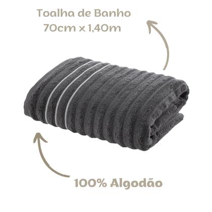 Imagem de Jogo deToalhas de Banho 4 peças Leve Macia Ondulada Jacquard Wave Corttex