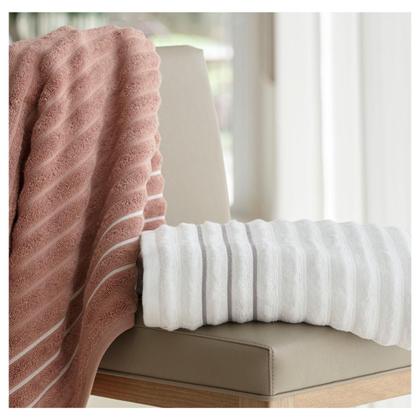 Imagem de Jogo deToalhas de Banho 4 peças Leve Macia Ondulada Jacquard Wave Corttex