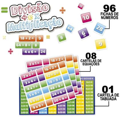 Imagem de Jogo didatico divisao e multiplicacao - ficando bom nas contas