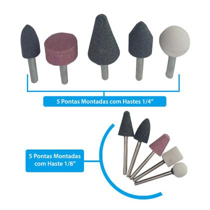 Imagem de Jogo Disco Serra e Pontas Montadas Acessorios Micro Retifica