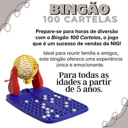 Imagem de Jogo Divertido Bingão 100 Cartelas Com Ejeção Automática de Bolinhas