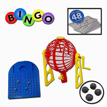 Imagem de Jogo Do Bingo Com Globo Giratorio Com Dispenser + 48 Cartelas