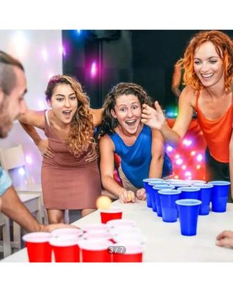 Imagem de Jogo do Copo c/ Bolinhas de Ping Pong 12 Copos e 12 Bolinhas