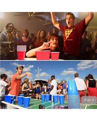 Imagem de Jogo do Copo c/ Bolinhas de Ping Pong 12 Copos e 12 Bolinhas