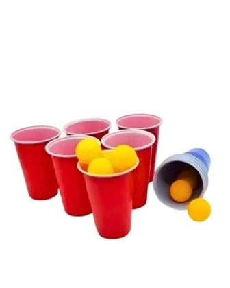 Imagem de Jogo do Copo c/ Bolinhas de Ping Pong 12 Copos e 12 Bolinhas