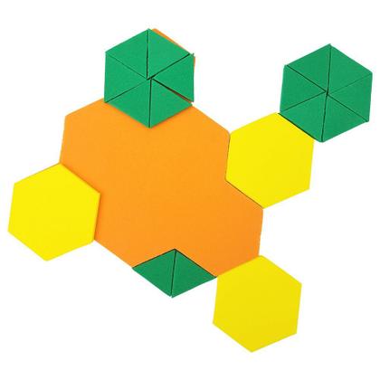 Imagem de Jogo Do Nunca Base 6 Em EVA Aluno Material Pedagógico 56 Peças