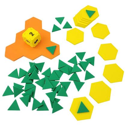 Imagem de Jogo Do Nunca Base 6 Em EVA Aluno Material Pedagógico 56 Peças