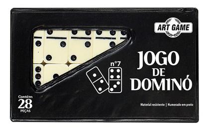 Imagem de Jogo Dominó 28 Peças Profissional Estojo + 02 Baralhos Carta