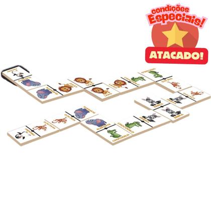 Imagem de Jogo Dominó Animais em Madeira - IOB