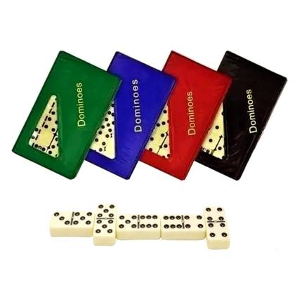 Imagem de Jogo Dominó De Bolso Estojo Com 28 Pedras Padrão