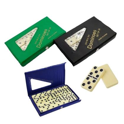 Imagem de Jogo Dominó De Bolso Estojo Com 28 Pedras Padrão