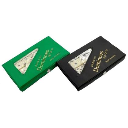 Imagem de Jogo Dominó De Bolso Estojo Com 28 Pedras Padrão