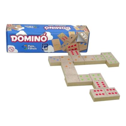 Imagem de Jogo dominó de madeira - pais e filhos 107721