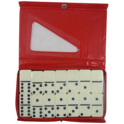 Imagem de Jogo Dominó Osso Médio 45X23X6 Mm Com Estojo