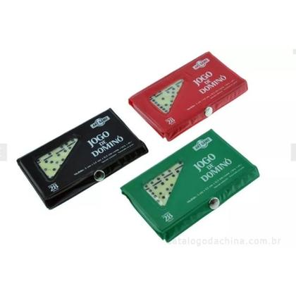 Imagem de Jogo Dominó Profissional De Osso Estojo Com 28 Peças