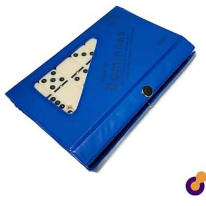 Imagem de Jogo dominó profissional de resina no estojo completo com 28 peças branco