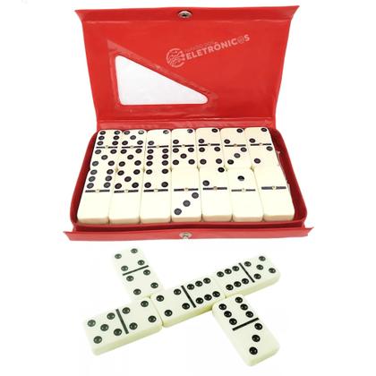 Imagem de Jogo Domino Profissional Estojo 28 Peças Alta Qualidade LUADO28