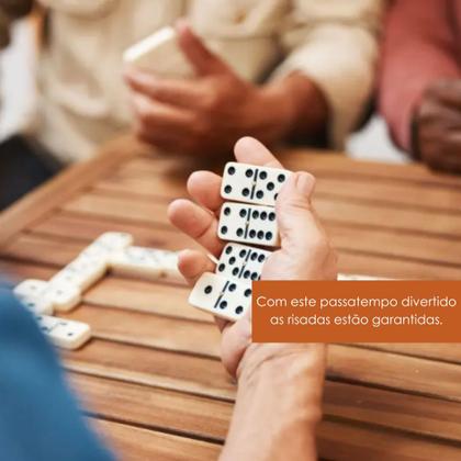 Imagem de Jogo Dominó Profissional Lata C/ 28 Peças Original - Jogo Para Amigos E Família - Double Six
