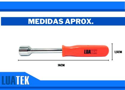 Imagem de Jogo e kit de Chave Canhão 7 Pcs Aço 5 a12 mm Profissional - LUATEK