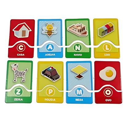 Imagem de Jogo Educativo Aprendendo o Alfabeto 26 Peças Coloridas Infantil