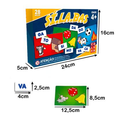 Imagem de Jogo Educativo Aprendendo Silabas Pedagogico Letras Simbolos