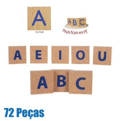 Imagem de Jogo Educativo Brincando De Aprender Com Letras E Numero MDF