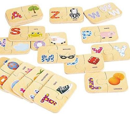 Imagem de Jogo Educativo Descobrindo o Alfabeto, Madeira Be a Bá, Nig