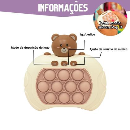 Imagem de Jogo Educativo Eletrônico Pop It Fidget Toys Game Astronauta Didático Som Luz Anti Estresse Desafios Brinquedo Infantil