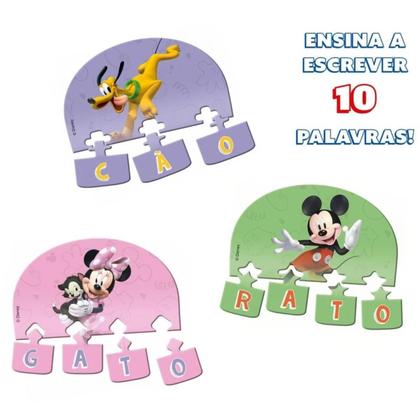 Imagem de Jogo Educativo Montando Palavras Mickey com 10 Peças Toyster