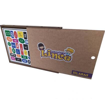 Imagem de Jogo Educativo para Educação Infantil Sílabas Pedagógico Lince de Madeira MDF Zanline