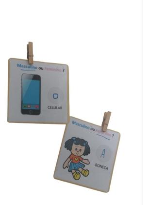 Imagem de Jogo Educativo Substantivos Feminino E Masculino 36 Cartas