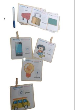Imagem de Jogo Educativo Substantivos Feminino E Masculino 36 Cartas