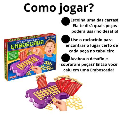 Imagem de Jogo Emboscada Estrategia Com 50 Desafios Raciocinio Logico Plasbrink