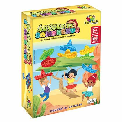 Imagem de Jogo Equilibrando Discos Jogo Arvore de Sombreros Chapéu Mexicano Brinquedo Infantil