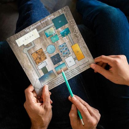 Imagem de Jogo Escape Room Talking Tables com tema egípcio para crianças a partir de 9 anos