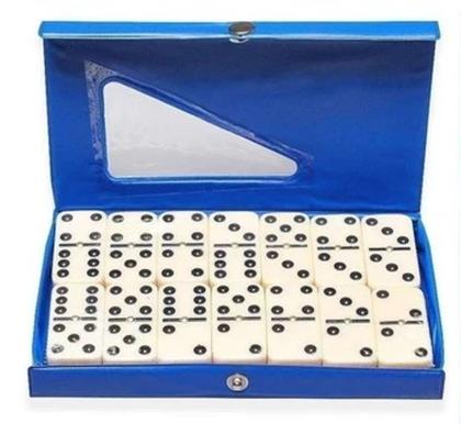 Imagem de Jogo Estojo De Dominó De Osso Profissional Com 28 Peças