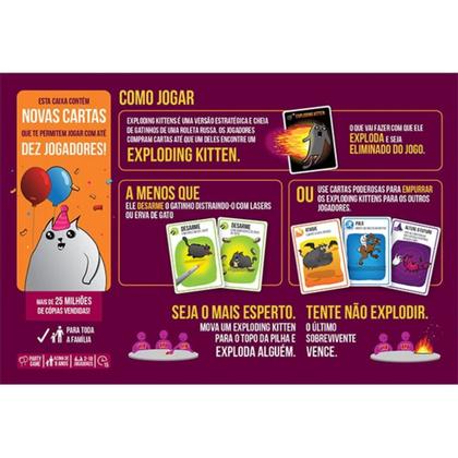 Imagem de  Jogo Exploding Kittens Para a Galera - Até 10 Jogadores