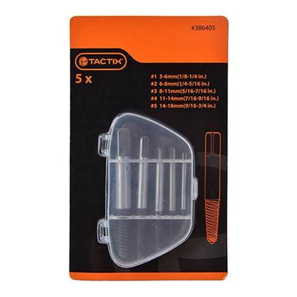 Imagem de Jogo Extrator De Parafuso Aço Carbono 5 Pcs (386405) Tactix
