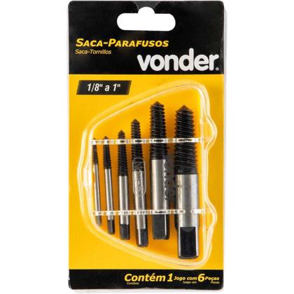 Imagem de Jogo Extrator De Parafuso Quebrado Com 6 Peças Vonder