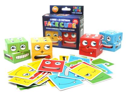 Imagem de Jogo face cube - cubo mágico profissional com 2 cubos e 60 cartas