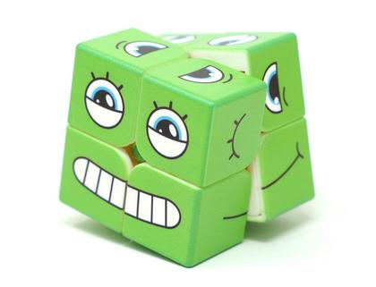 Imagem de Jogo face cube - cubo mágico profissional com 2 cubos e 60 cartas